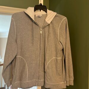 Jennifer Moore casual full zip hooded jacket - like new !